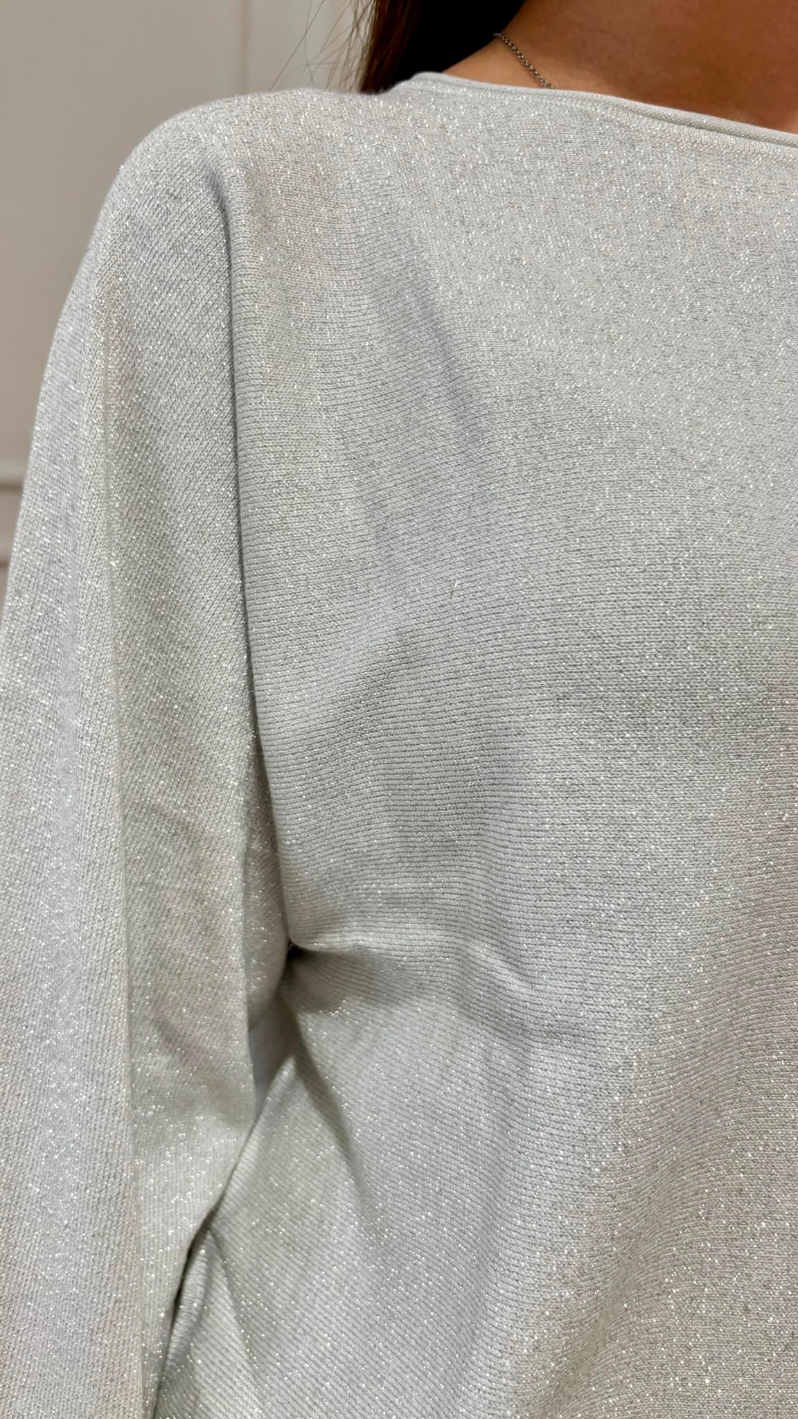 Maglia boxy fit lurex Ragno DT54TB