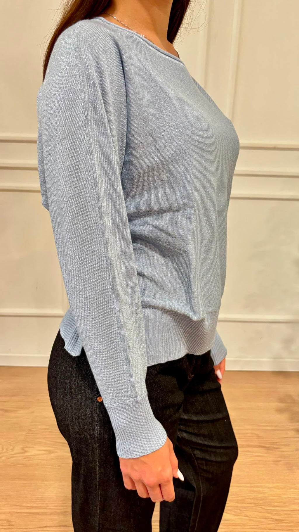 Maglia boxy fit lurex Ragno DT54TB