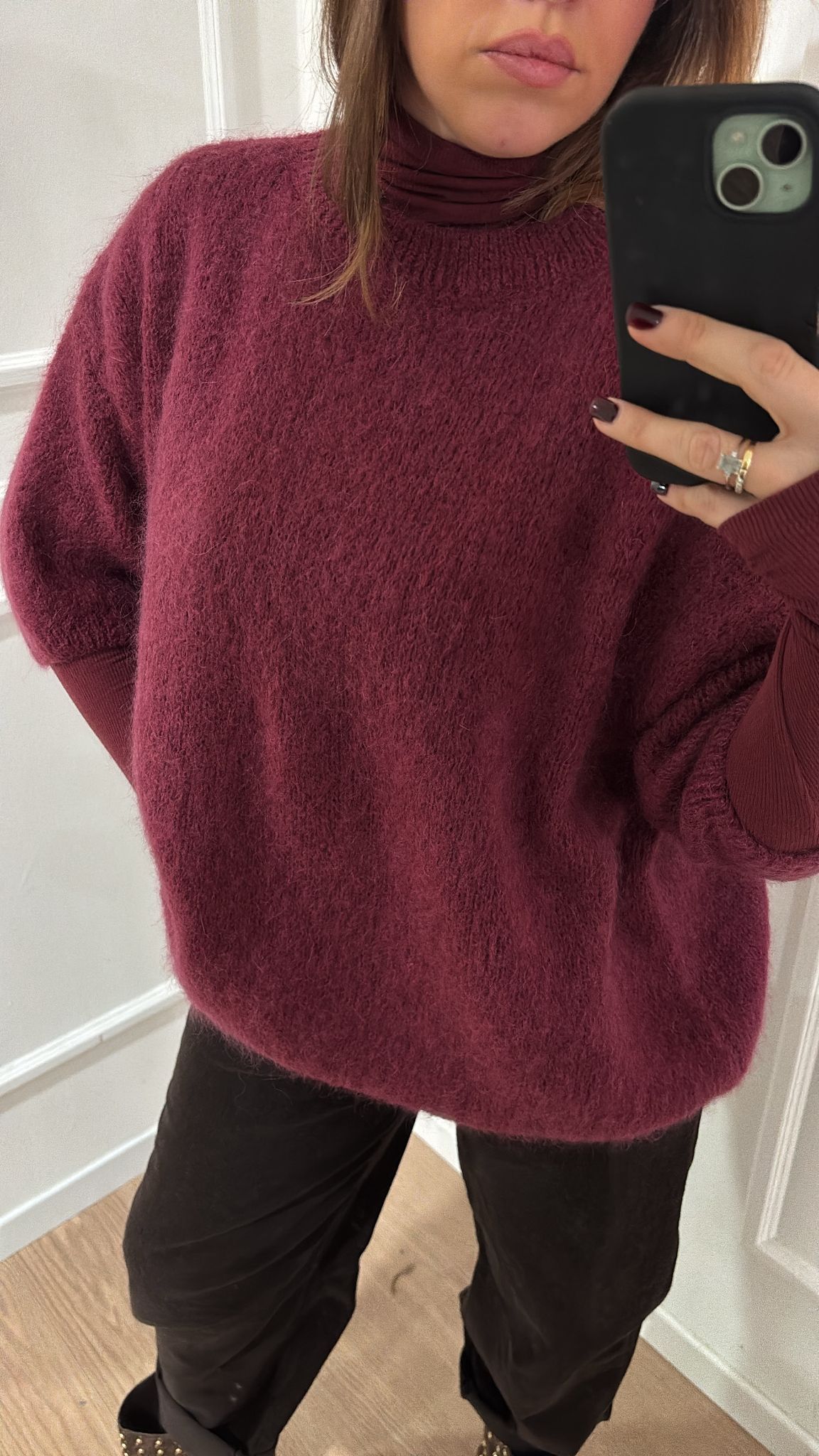 Pull over mohair Dixie M277Y236 Bordeaux