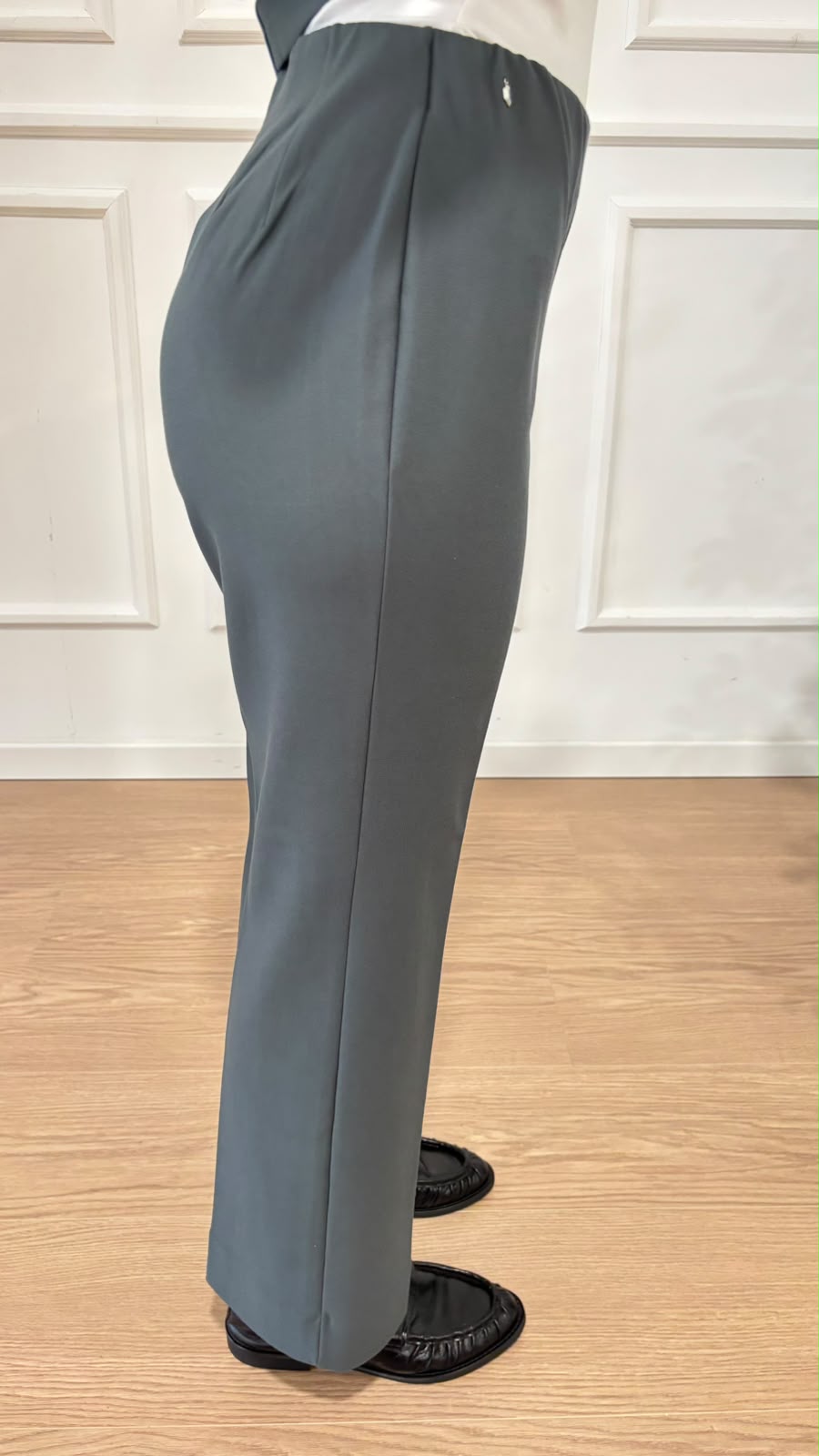 Pantalone straight in compact jersey Ragno DL20PO