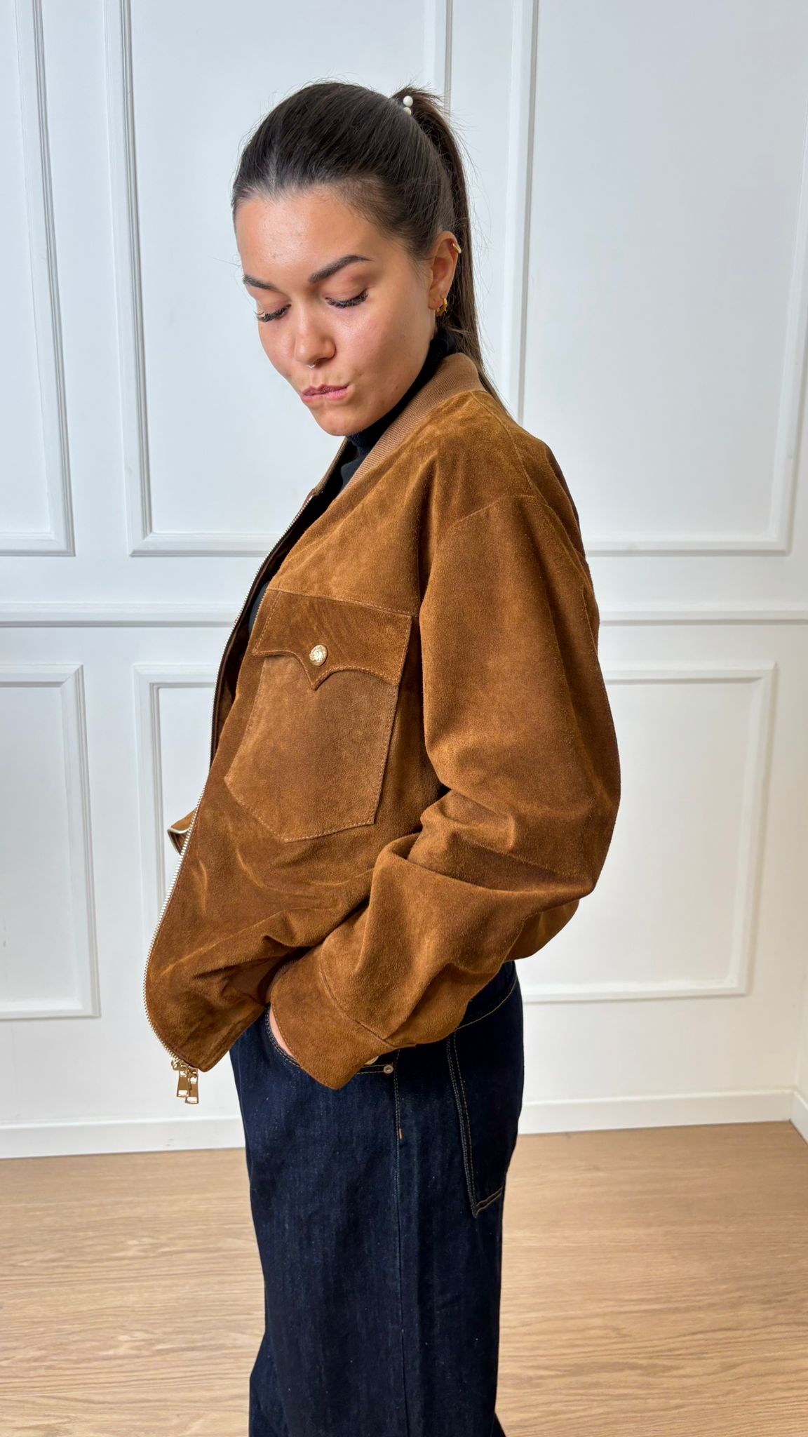 Bomber vera pelle Vicolo TD0147