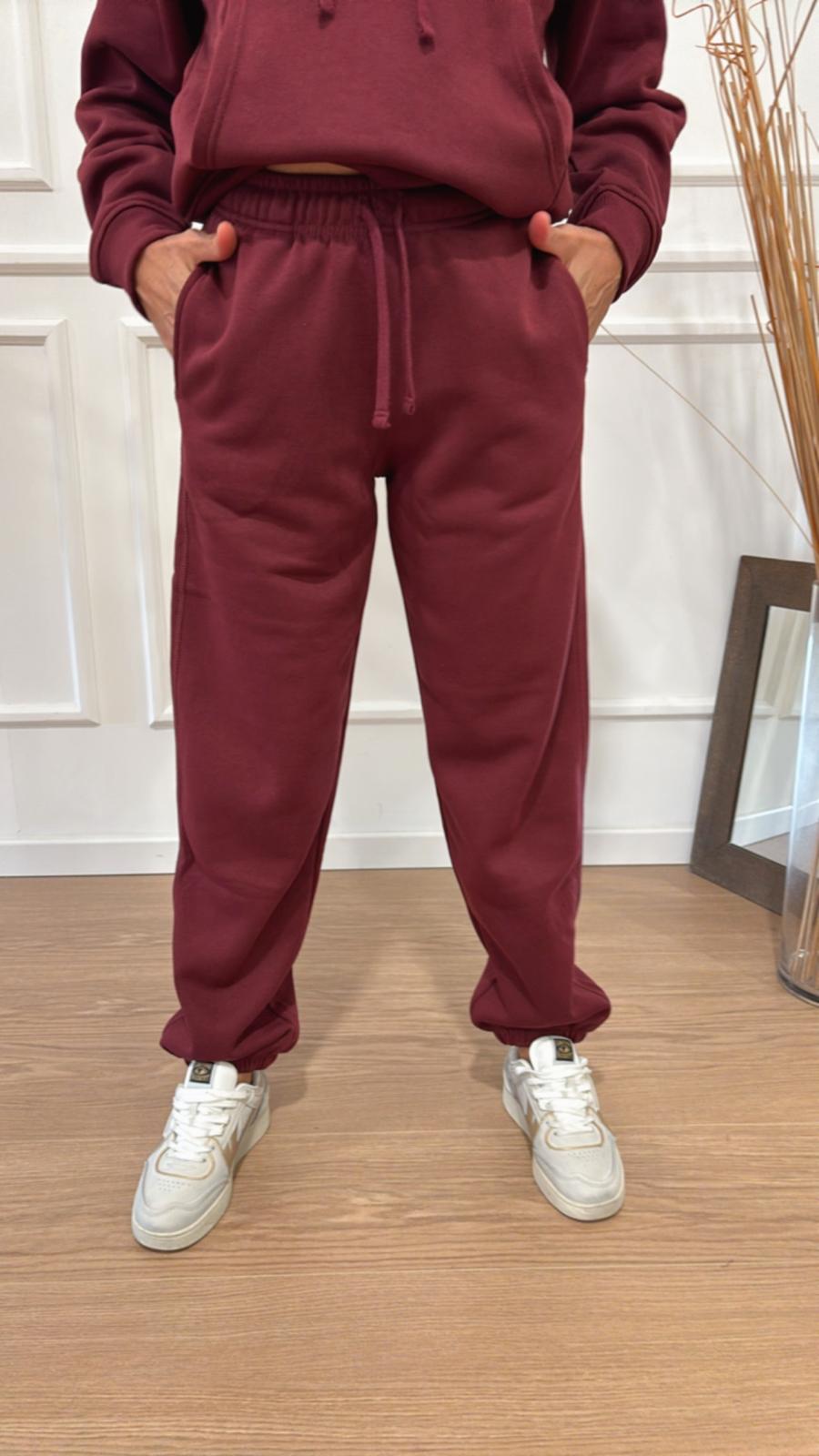 Pantalone felpato Only Best 15357504 Bordeaux