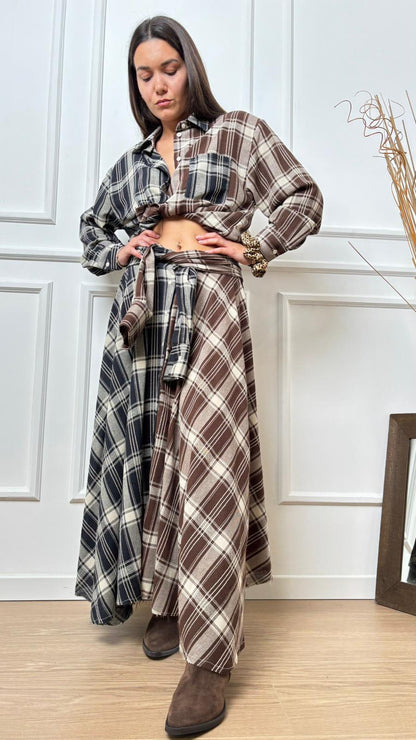 Camicia quadri sfrangiata Dixie CFH5YHC