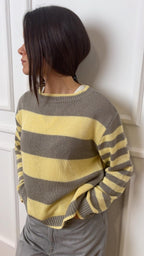 Maglia righe in fettuccia D90161