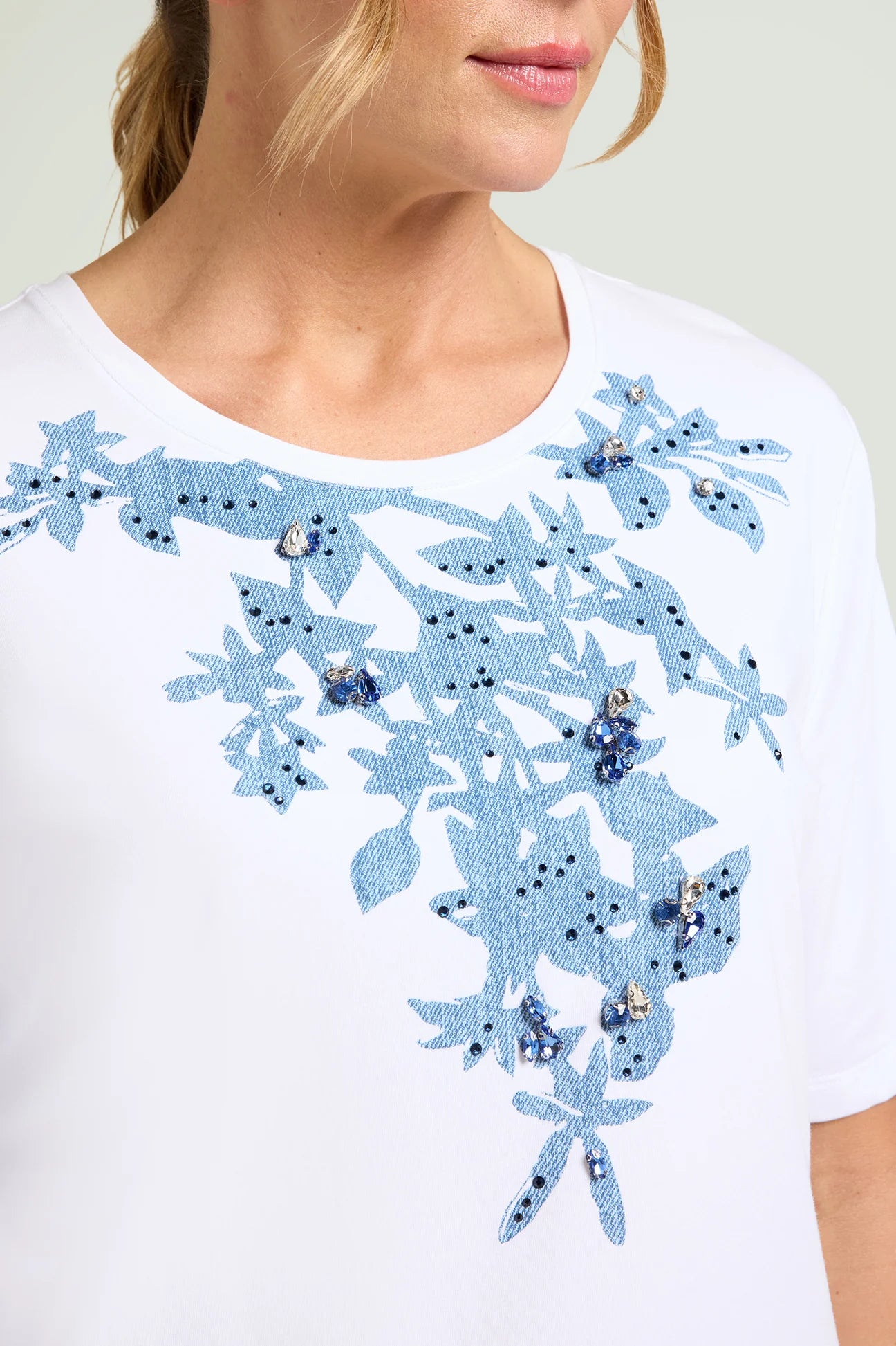 T-shirt in jersey di cotone Luisa Viola G261 01