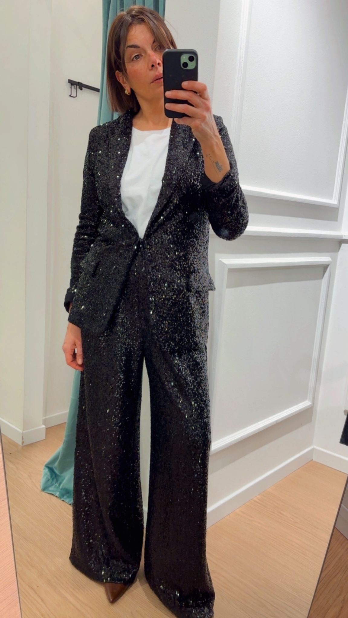 Blazer paillettes monopetto Vicolo TF2155 nero