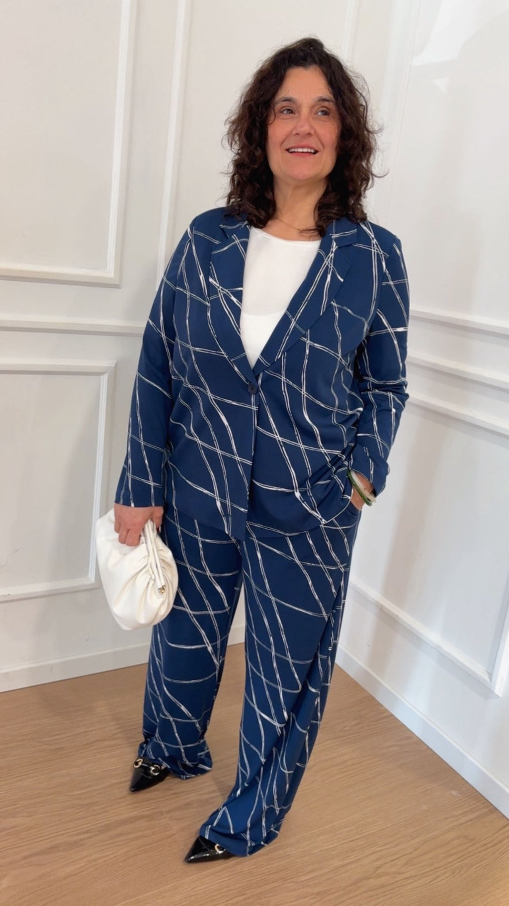 Pantaloni fluidi in jersey Luisa Viola P885 01