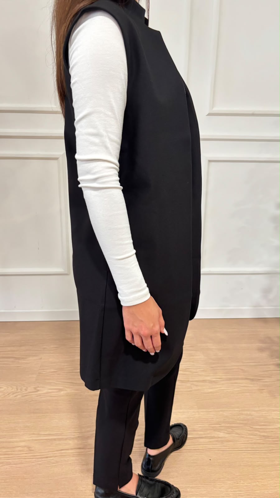 Gilet lungo in compact jersey Ragno DT55GB 020