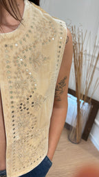 Gilet corto ricamato Dixie L698Y022X