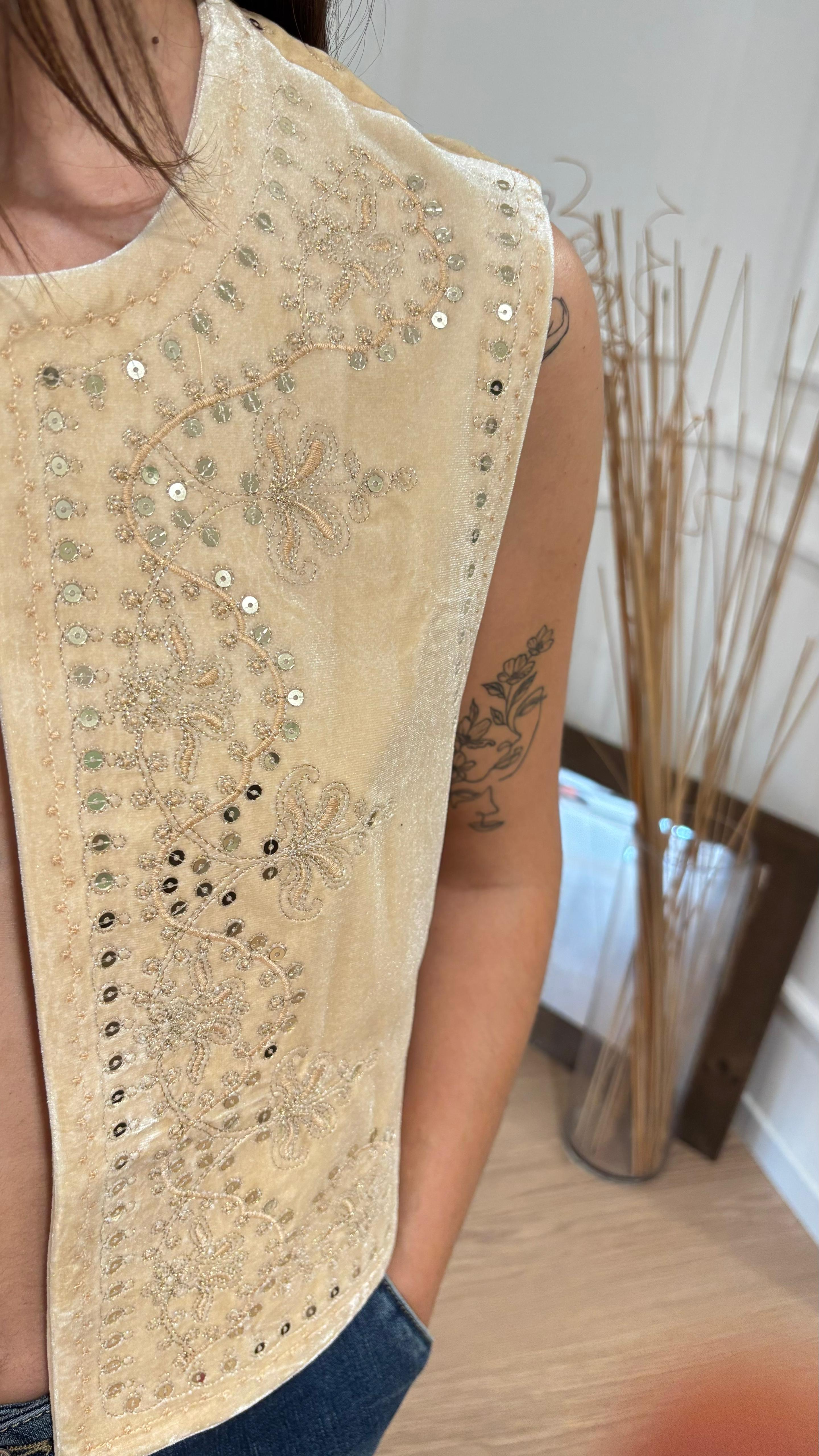 Gilet corto ricamato Dixie L698Y022X