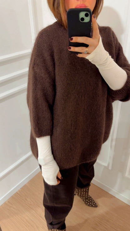 Pull over mohair Dixie M277Y236 moro