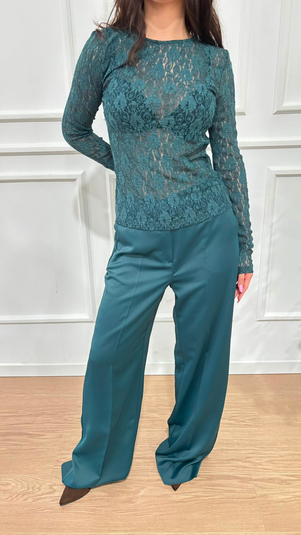 T-Shirt in jersey di pizzo Madre Emme Marella