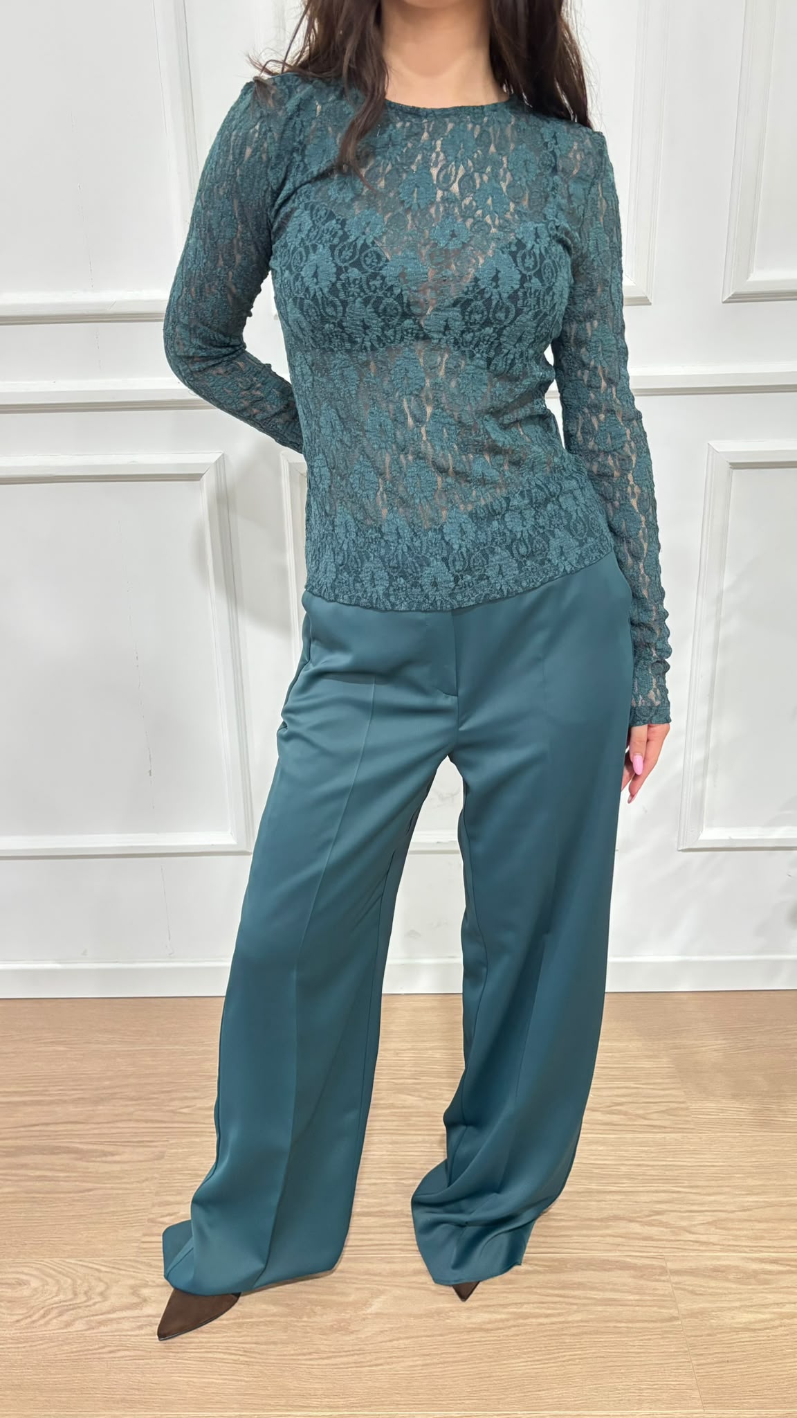 T-Shirt in jersey di pizzo Madre Emme Marella