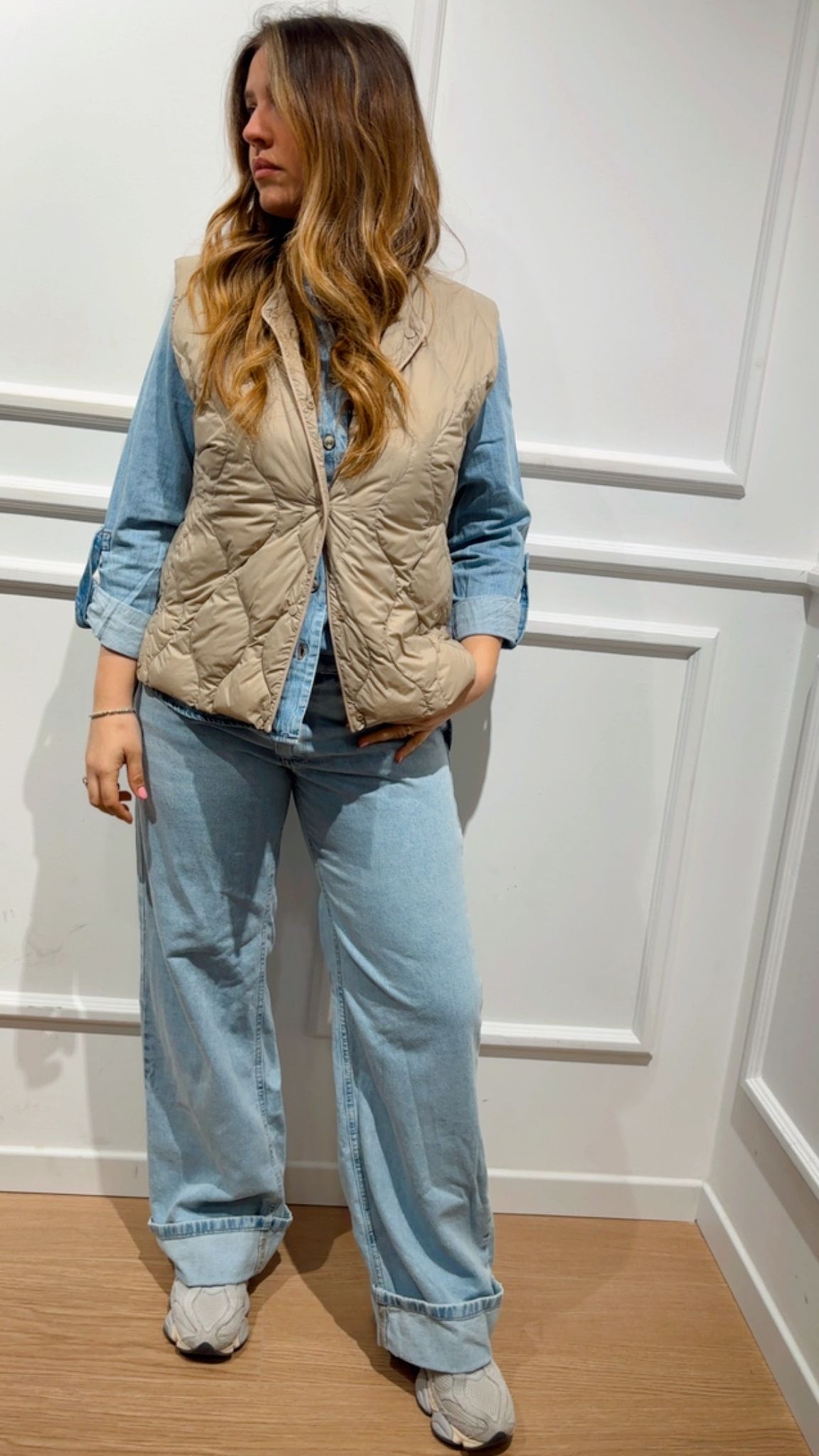 Gilet trapuntato Vicolo T30051 beige