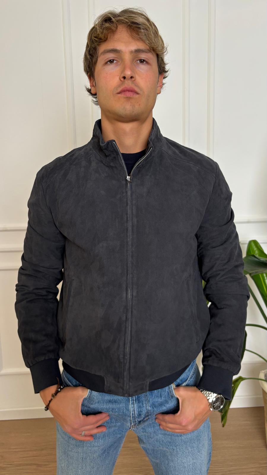 Giacca in pelle scamosciata Milestone MS Toledo 38