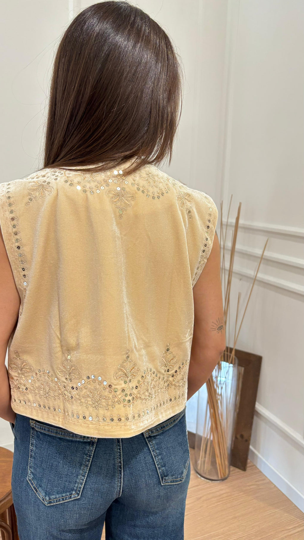 Gilet corto ricamato Dixie L698Y022X