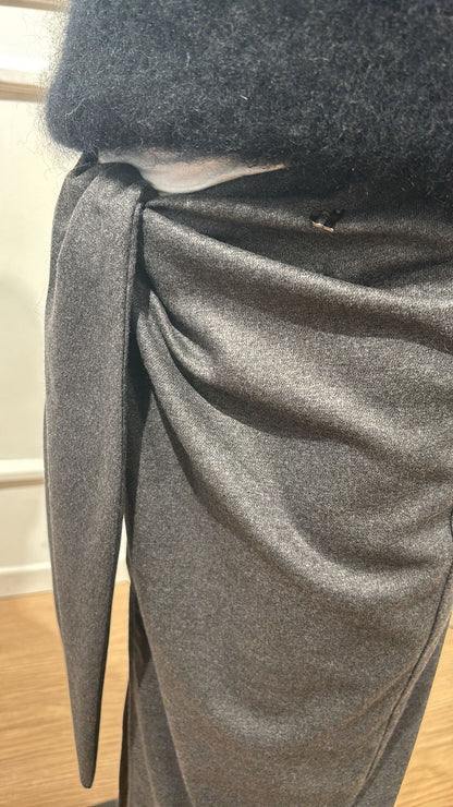 Gonna spacco e fiocco Dixie GDDLYNV grigia