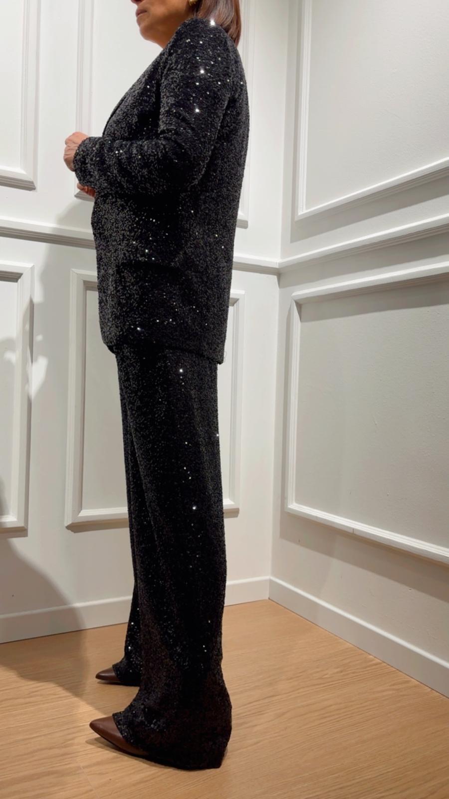 Blazer paillettes monopetto Vicolo TF2155 nero