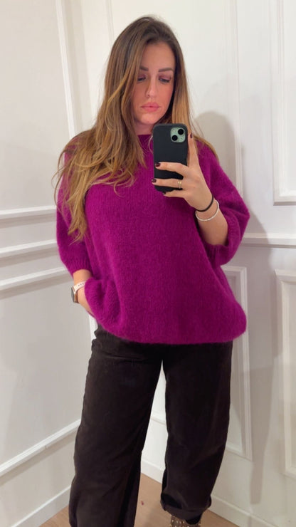 Pull over mohair Dixie M277Y236 ciclamino