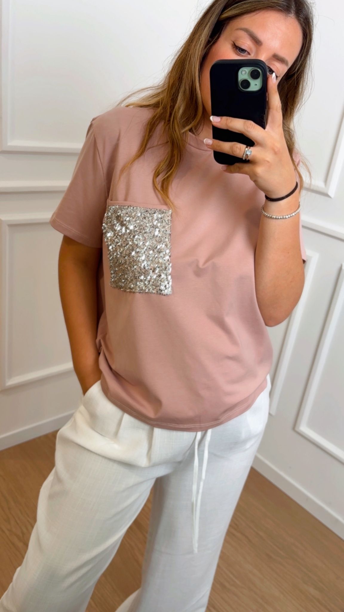 T-Shirt taschino paillettes Dixie TBFNQH01