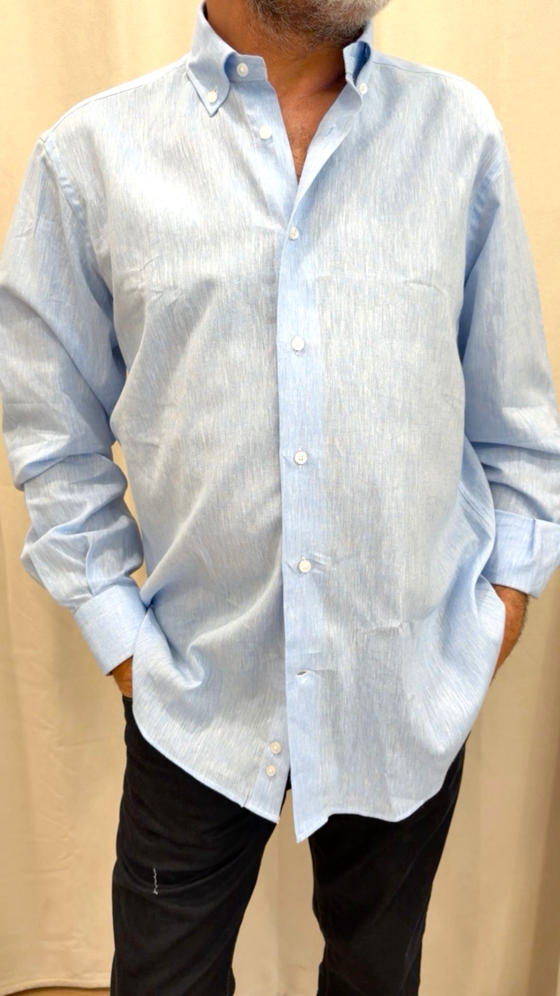 Camicia comfort fit puro lino E290 Turchetti