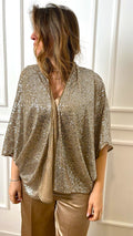 Coprispalle in paillettes Emme Marella Renna