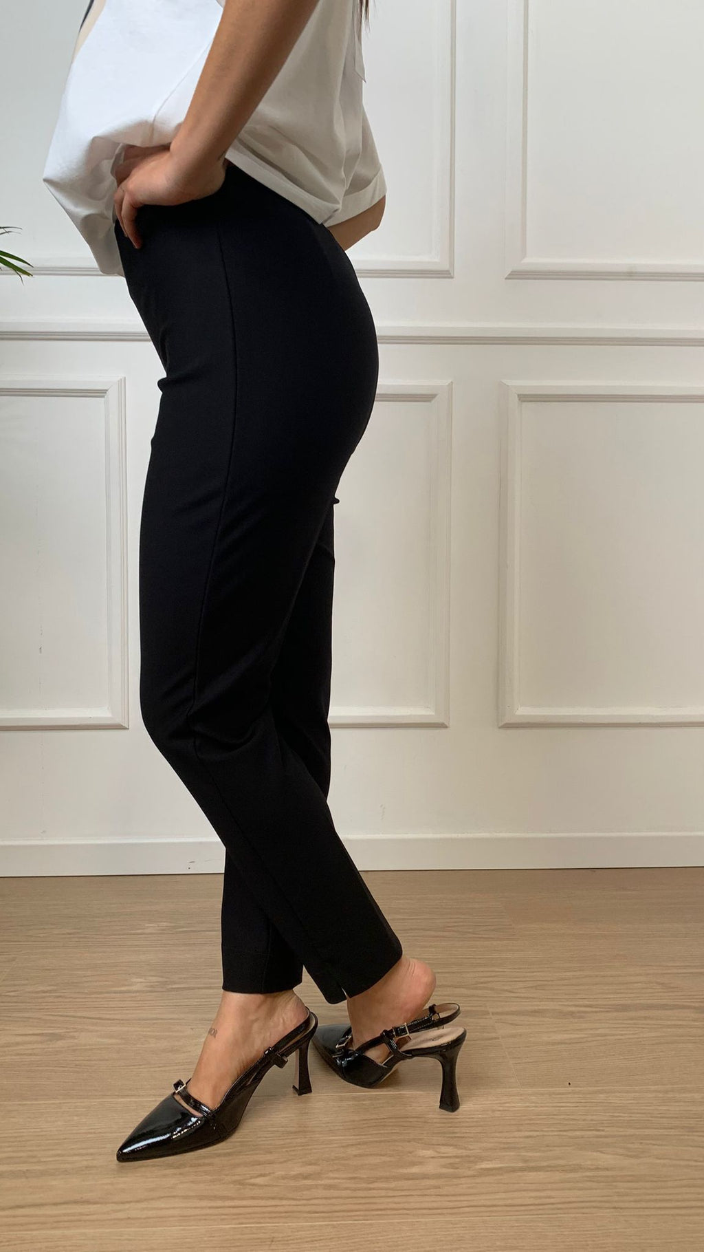 Pantalone cigarette Ragno DE72PS 020 nero