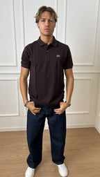 Polo classic fit Lacoste L1212 00 cioccolato 3LA