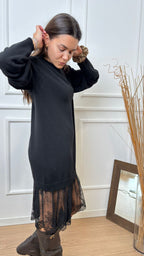 Abito in maglia con pizzo Vicolo 77159F