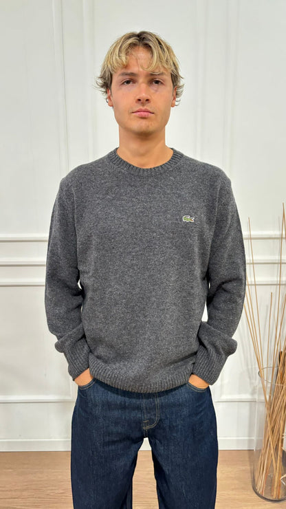 Maglia giro in lana cardata Lacoste AH2916 050