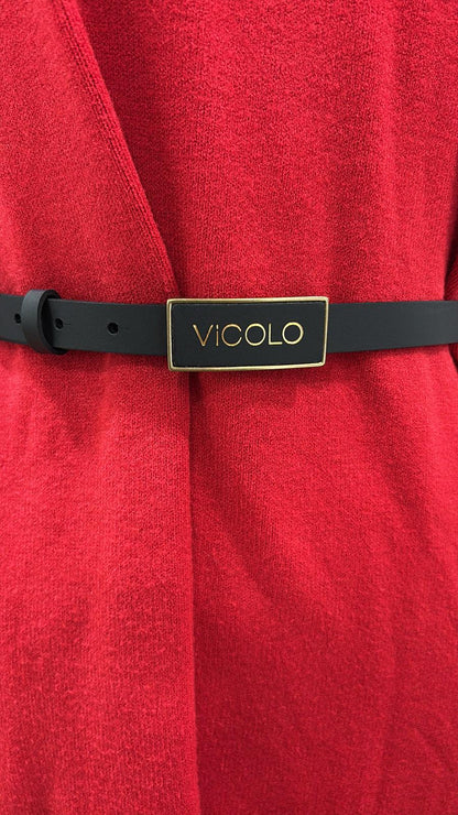 Cintura in vera pelle Vicolo AF0017 nera