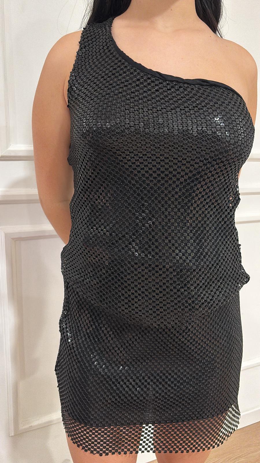 Top monospalla paillettes Le Streghe A25DL006