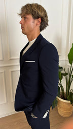 Abito slim stretch Turchetti KU555 blu