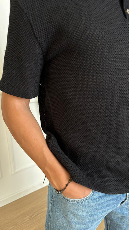 Polo traforata Imperial TW28JBI nera