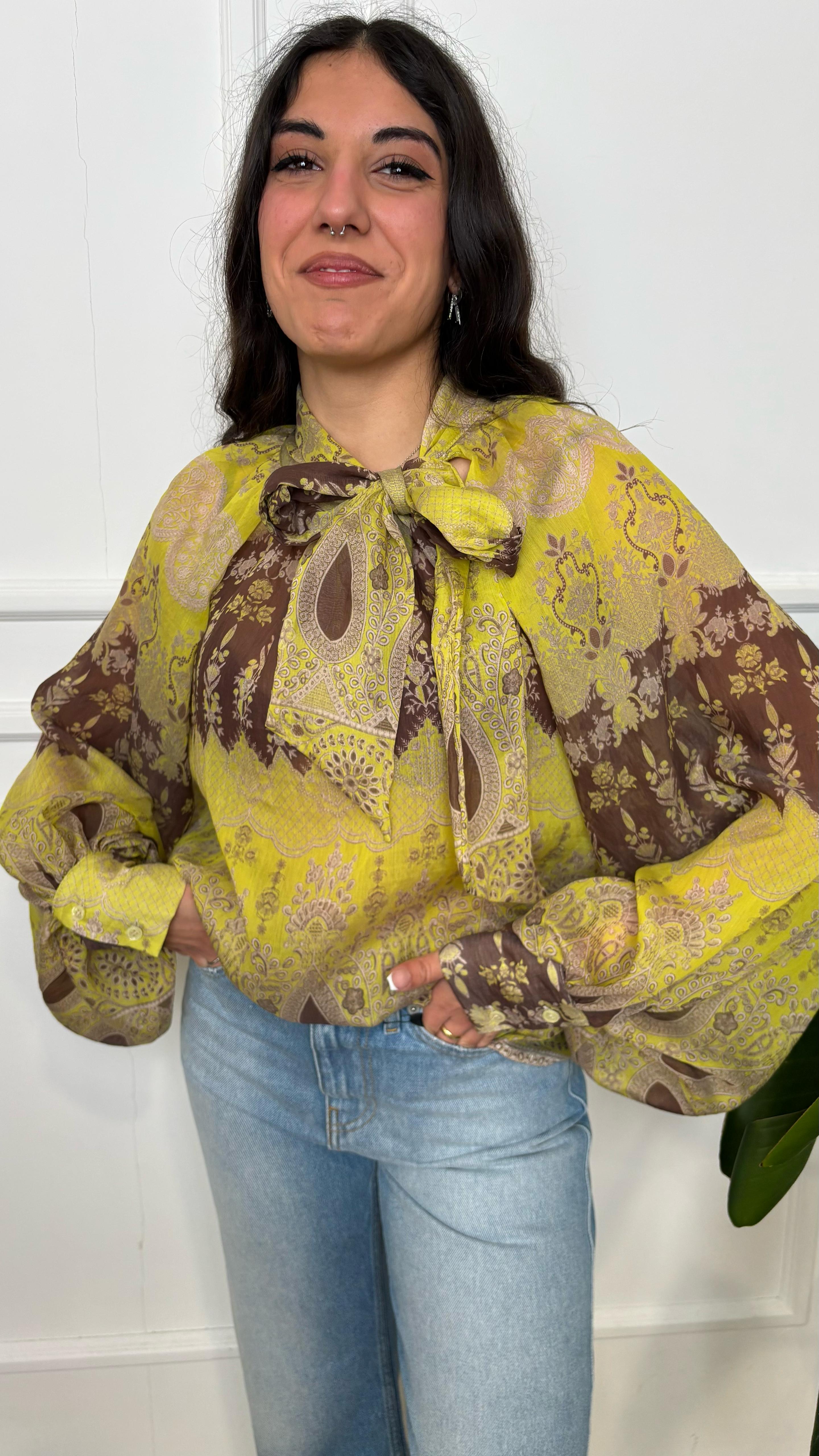 Camicia over stampa Vicolo TD1848