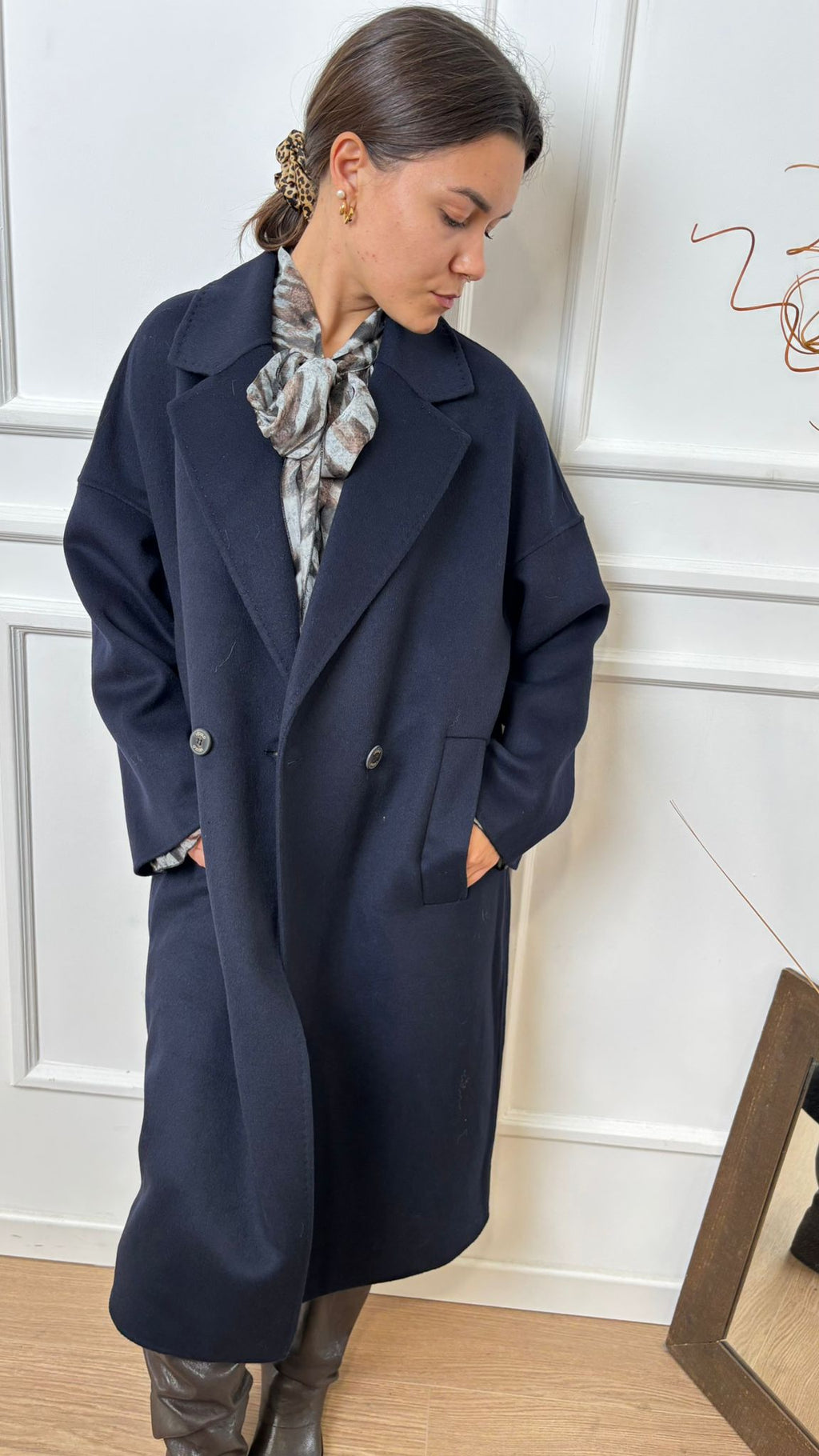 Cappotto ovetto over Vicolo TF0003 89 blu