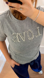 T-Shirt Alice Love Only grigia
