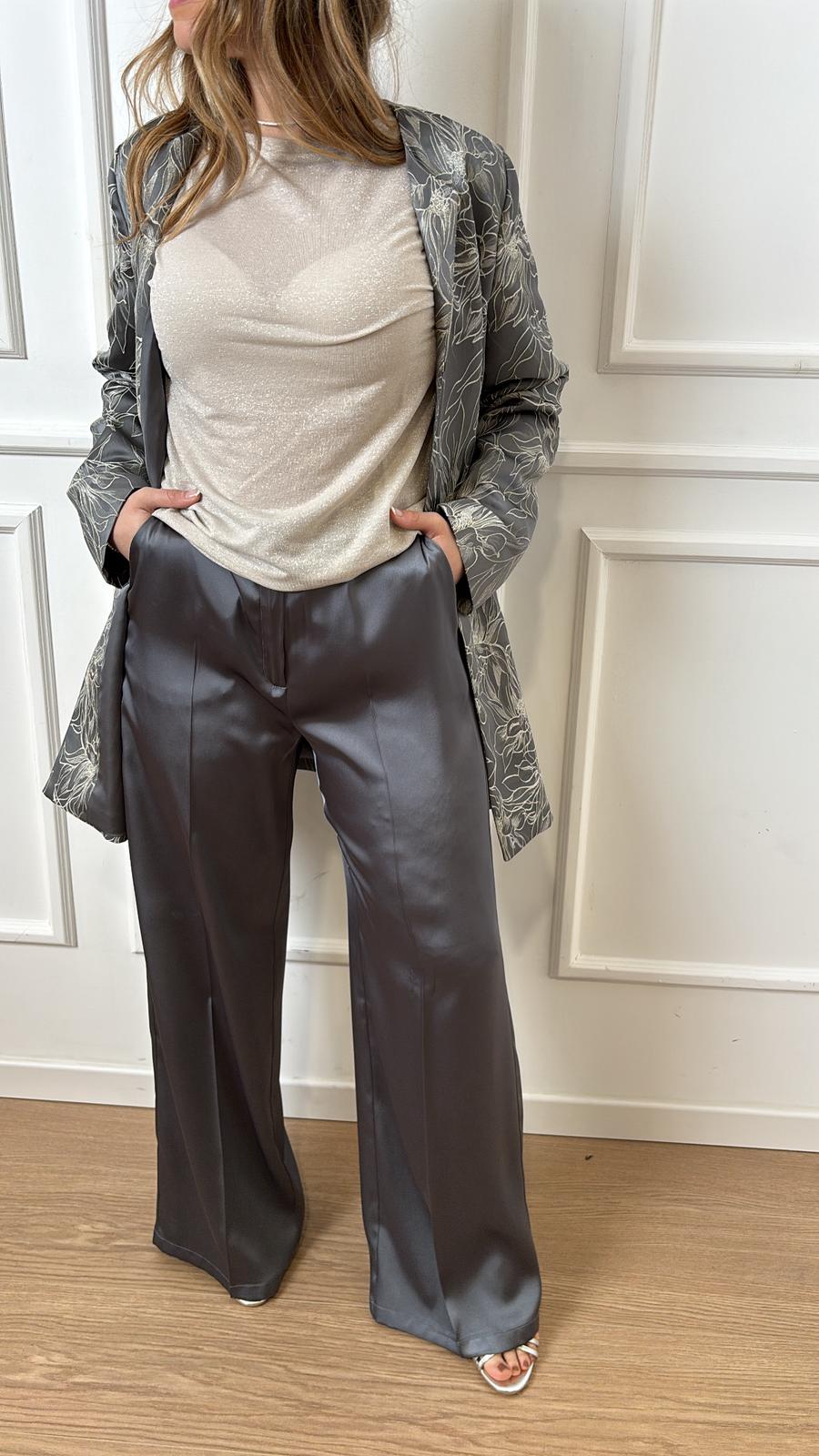 Pantalone in raso Emme Marella Taro1