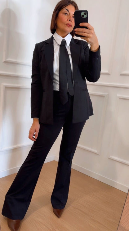 Blazer slim fit Peach Only nero