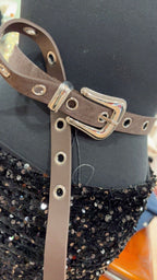 Cintura scamosciata Emme Marella Raft 001 Moro