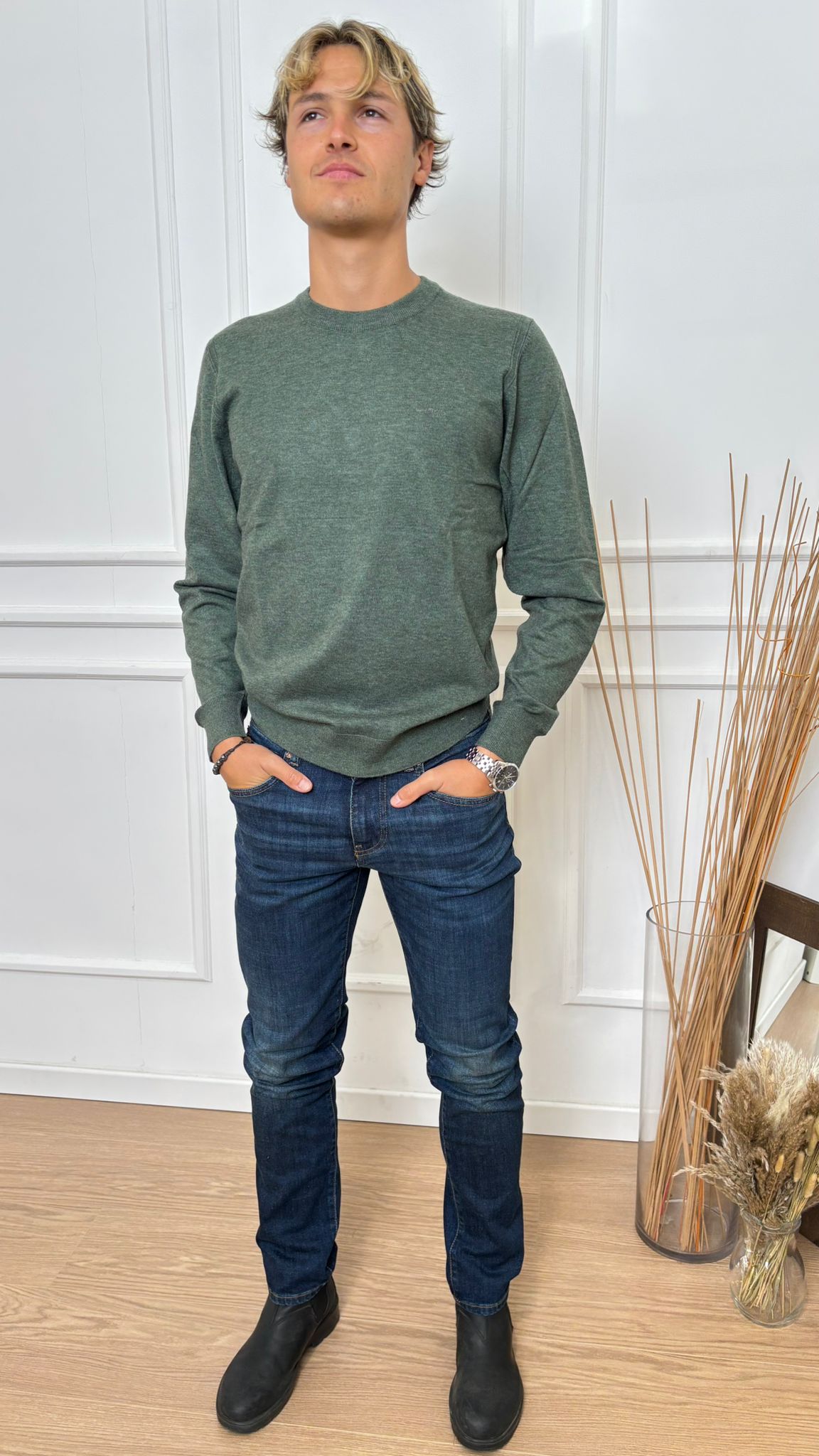 Maglione slim fit Akio Gas 3649