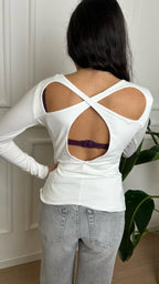 T-Shirt incrocio Susy Mix 1799 latte