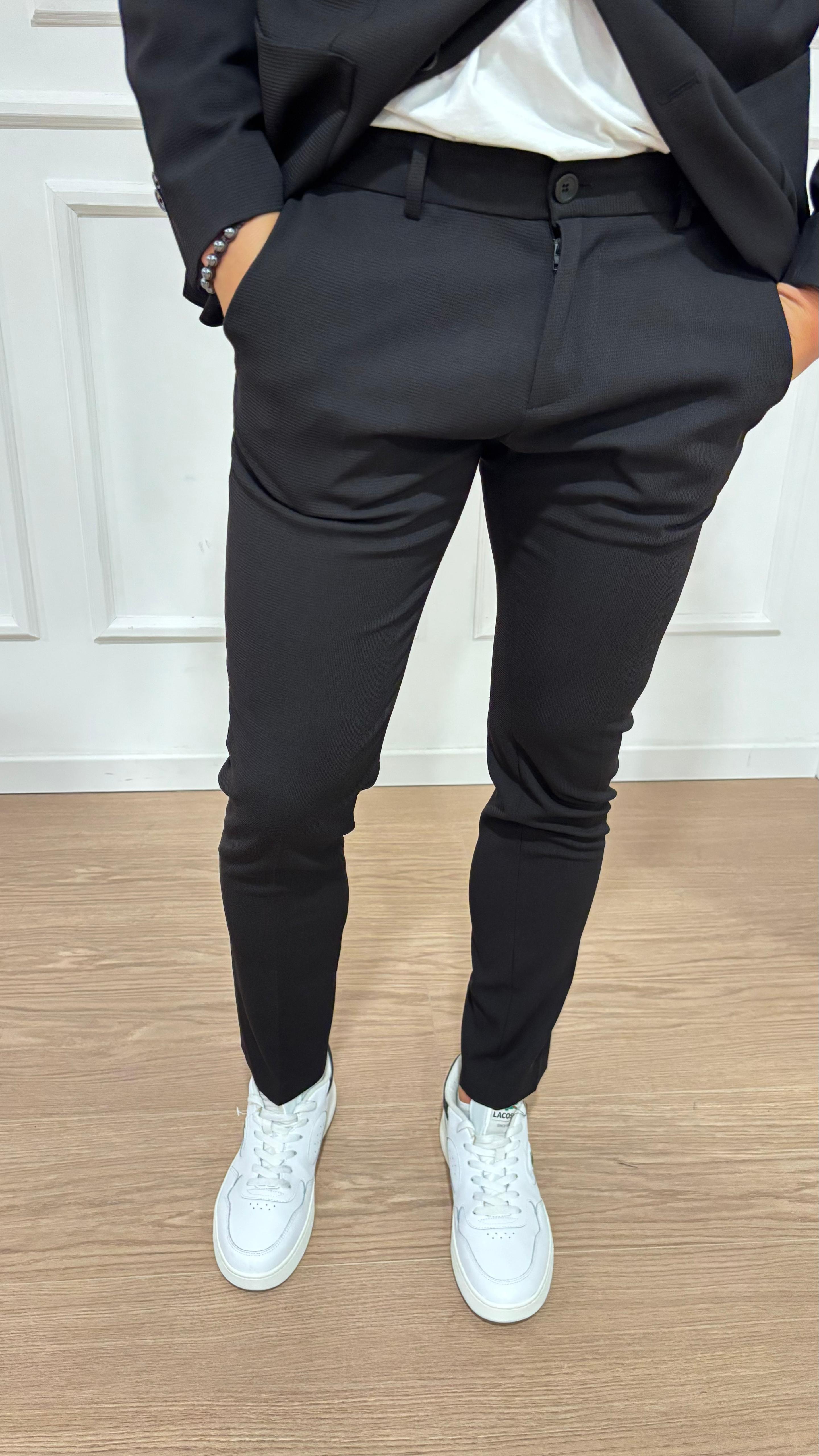 Pantalone sigaretta P6405527AZ nero