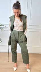 Pantalone crop Imperial PEY7KIC militare