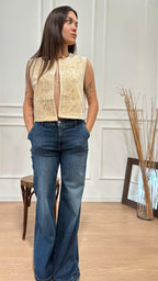 Gilet corto ricamato Dixie L698Y022X