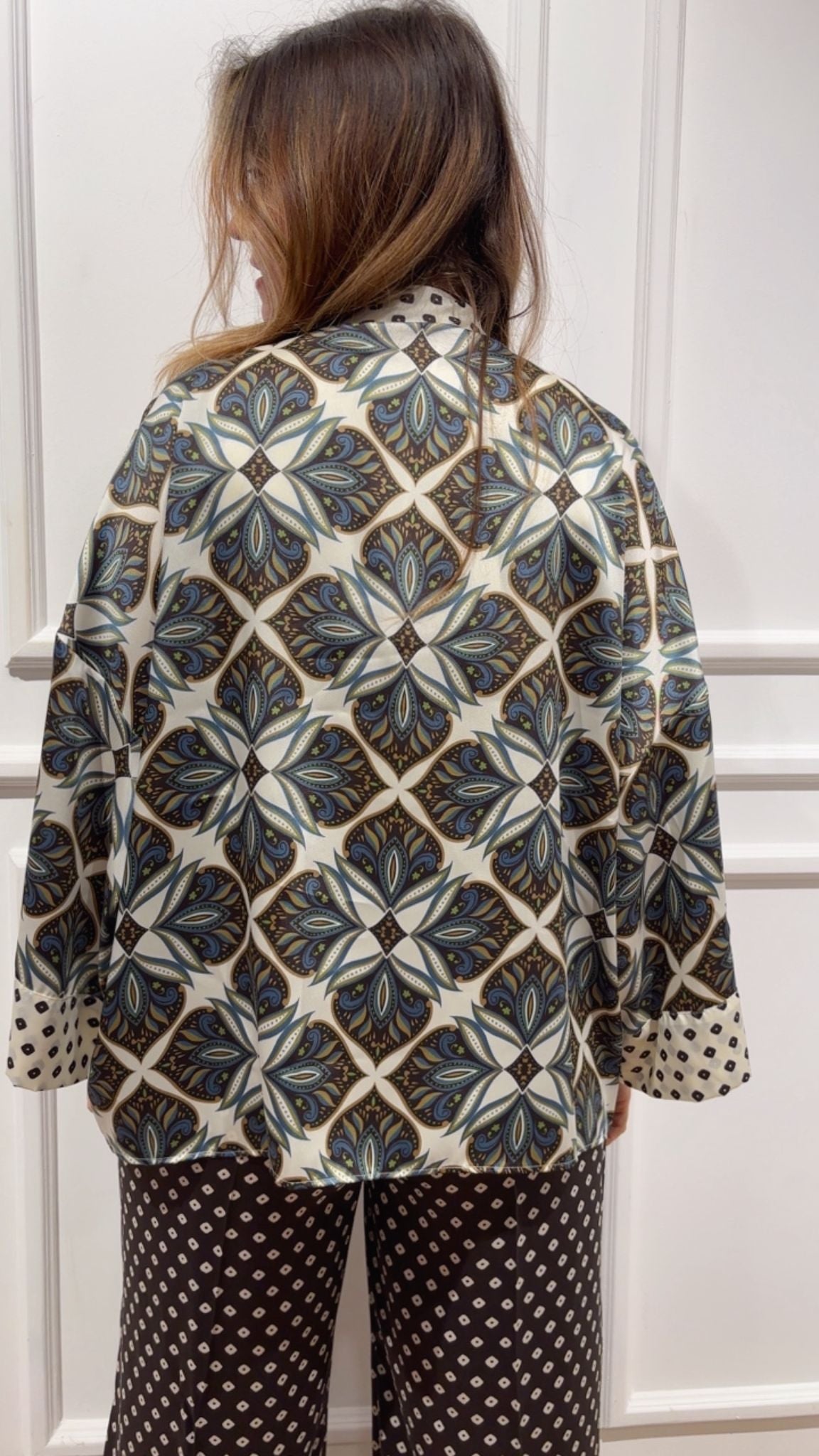 Kimono in twill stampato Emme Marella Tollo 012