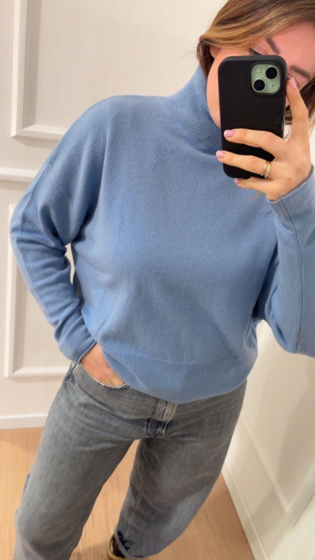 Dolcevita pura lana Vicolo 22226F Azzurro