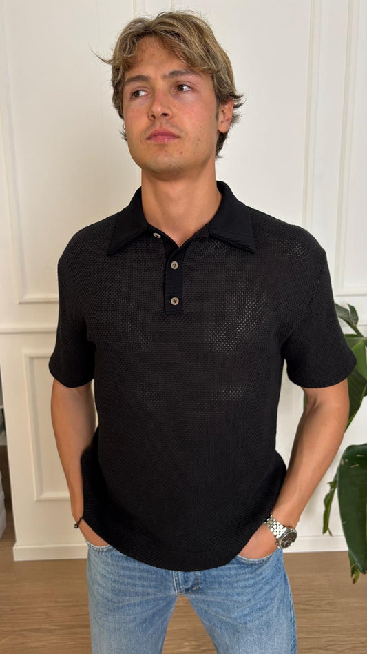 Polo traforata Imperial TW28JBI nera