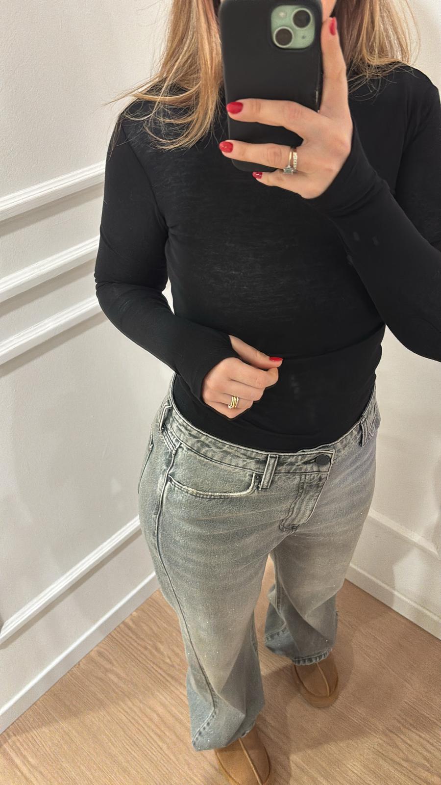 T-shirt dolcevita UF0201 Vicolo Nero