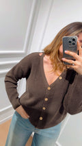Cardigan a V Tensione In D90115PE